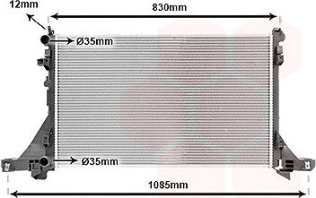 VAN WEZEL chladič, chladenie motora 43002561