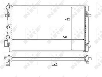NRF Chladič, chladenie motora 59056