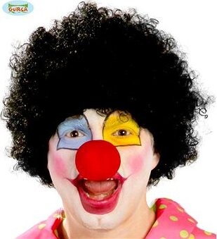 Parochňa čierna klaun – šašo – afro