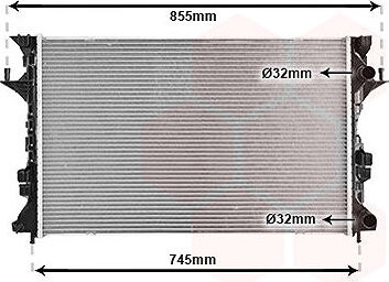 VAN WEZEL chladič, chladenie motora 43002438