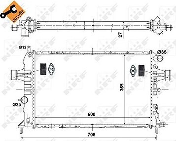 NRF Chladič, chladenie motora 58344