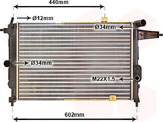 VAN WEZEL chladič, chladenie motora 37002119