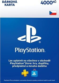 PlayStation Store - Kredit 4000 Kč - CZ Digital