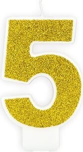 Sviečka narodeninová, 7 cm, číslica „5