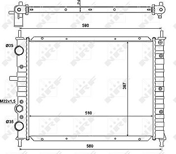 NRF Chladič, chladenie motora 58013