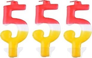 ARPEX Sviečka farebná číslo 5, 3 ks