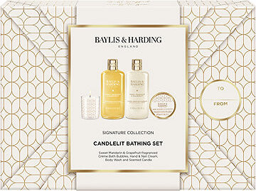 BAYLIS & HARDING sada so sviečkou Mandarinka & Grapefruit 650 ml