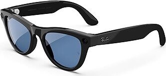 Meta RAY-BAN Meta Skyler (Standard) Smart Glasses – Shiny Black, Transitions Cerulean Blue