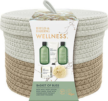 BAYLIS & HARDING sada v košíku Zázvor, Limetka & Bazalka 730 ml