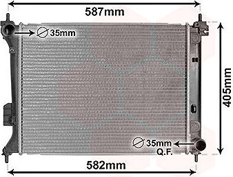 VAN WEZEL chladič, chladenie motora 82002302