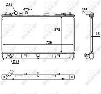 NRF Chladič, chladenie motora 58393