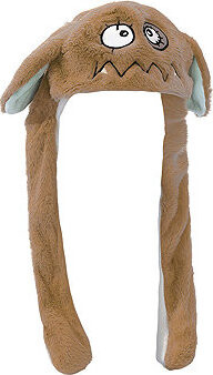 Excellent Plyšová čepice s pohyblivýma ušima - Béžová příšerka