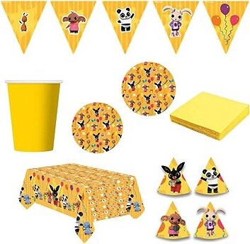 GODAN Detská narodeninová sada Zajačik Bing, 10 osôb