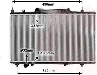 VAN WEZEL chladič, chladenie motora 40002230