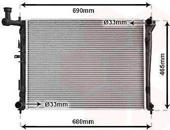 VAN WEZEL chladič, chladenie motora 82002179