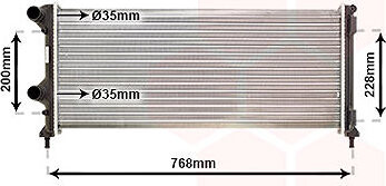 VAN WEZEL chladič, chladenie motora 17002250