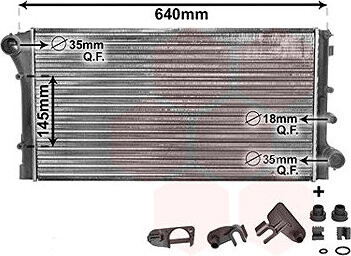 VAN WEZEL chladič, chladenie motora 17002292