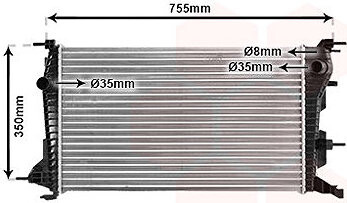 VAN WEZEL chladič, chladenie motora 43002460