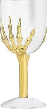 GUIRCA transparentný pohár s rukou kostlivca – 18 cm – halloween