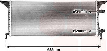 VAN WEZEL chladič, chladenie motora 30012720