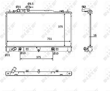 NRF Chladič motora 58561