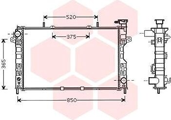 VAN WEZEL chladič, chladenie motora 07002117