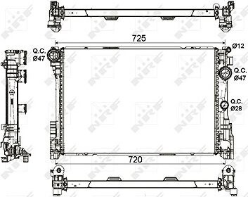 NRF Chladič, chladenie motora 53113