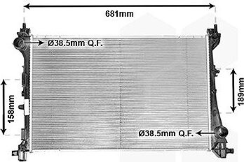 VAN WEZEL chladič, chladenie motora 17002420