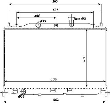 NRF Chladič, chladenie motora 53822