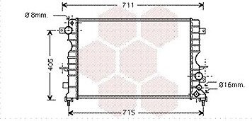 VAN WEZEL chladič, chladenie motora 02002165