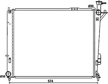 NRF Chladič, chladenie motora 53174