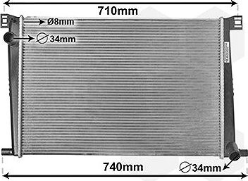 VAN WEZEL chladič, chladenie motora 06002356