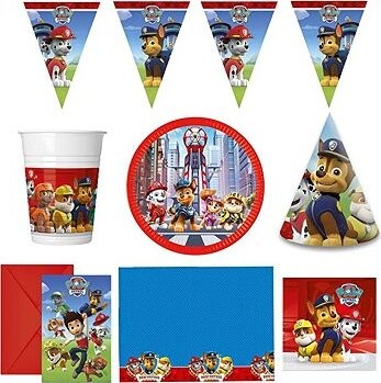 GODAN Detská narodeninová sada Labková Patrola, 10 osôb