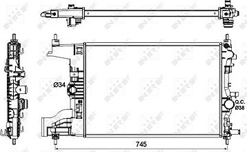 NRF Chladič, chladenie motora 53148