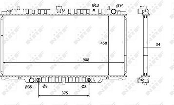 NRF Chladič, chladenie motora 58548
