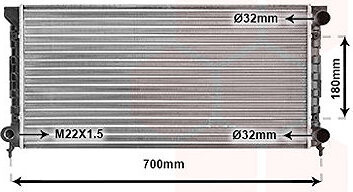 VAN WEZEL chladič, chladenie motora 58002072