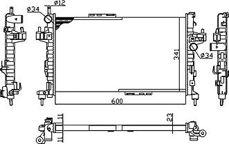 NRF Chladič, chladenie motora 54753A