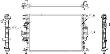 NRF Chladič, chladenie motora 59284
