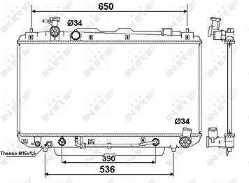 NRF Chladič, chladenie motora 58415