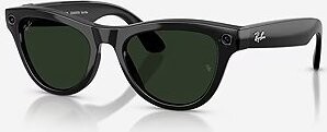 Meta RAY-BAN Meta Skyler (Standard) Smart Glasses (Gen 2) – Shiny Black, Clear to Graphite Green Tra