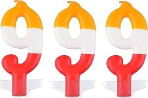 ARPEX Sviečka farebná číslo 9, 3 ks