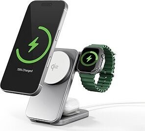 Spello ForceBase Qi2 3in1 Fold bezdrôtový nabíjací stojan SF50 – strieborná