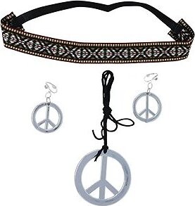 GUIRCA Hippie - hipís súprava prívesok + náušnice - 3 ks - 60. roky