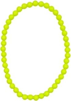 Retro neónové korálky – náhrdelník – 80. roky – disko – žlté
