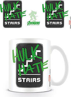 Avengers hrnček – Hulk Hate Stairs