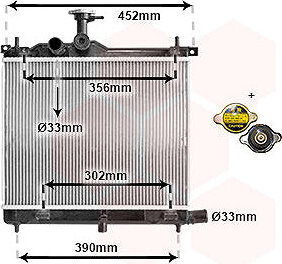 VAN WEZEL chladič, chladenie motora 82002290