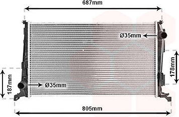 VAN WEZEL chladič, chladenie motora 15002005