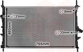 VAN WEZEL chladič, chladenie motora 18012706