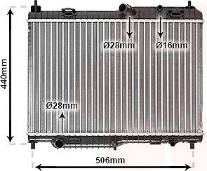 VAN WEZEL chladič, chladenie motora 18002442