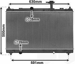 VAN WEZEL chladič, chladenie motora 52012702